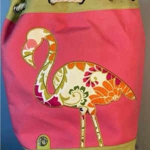 NWT Spartina 449 Pink Flamingo Tote Backpack Bag Pink Beach Vacation. 
Gorgeous